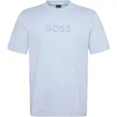 BOSS Heren Polo's & T-shirts Ts_terrace Logo - Lichtblauw - Maat L