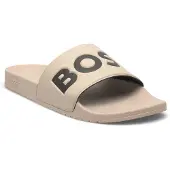 BOSS Badslippers met label in reliëf model 'ARYEH'