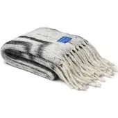 Bongusta plaid - Weekend plaid creme & ink- deken - donkerblauw en wit