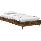 vidaXL Bedframe Gerookt eiken 80 x 200 cm Bewerkt hout