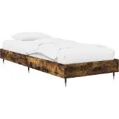vidaXL Bedframe Gerookt eiken 80 x 200 cm Bewerkt hout