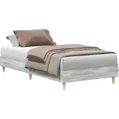 vidaXL Bedframe Grijs Sonoma Bewerkt hout