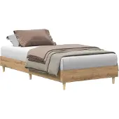 vidaXL Bedframe Artisanaal eiken Bewerkt hout