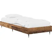 vidaXL Bedframe Oud hout 80 x 200 cm Bewerkt hout