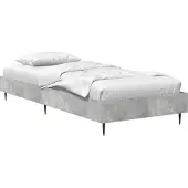 vidaXL Bedframe Betongrijs 80 x 200 cm Bewerkt hout