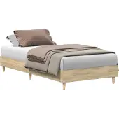 vidaXL Bedframe Sonoma Eiken Bewerkt hout