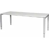 Schaffenburg Verstelbaar Bureau - Domino 200x80 wit - alu frame
