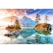 Karo-art Fotobehang De Hindersee In Beieren, Duitsland - Vliesbehang - 312 x 219 cm