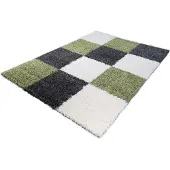 Karpetexpert.nl Vloerkleed Shaggy Plus 910 Grey Green 80x150 cm