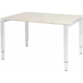 Schaffenburg Verstelbaar Bureau - Domino 120x90 Eiken - wit frame
