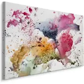 Karo-art Schilderij -abstractie aquarel, 4 maten, hoge kwaliteit canvas scherp geprijsd
