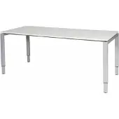 Schaffenburg Verstelbaar Bureau - Domino 180x80 wit - alu frame