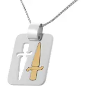 Orphelia Hanger + Ketting Zwaard Bicolor ZH-4283
