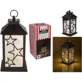Out of the blue Plastic Lantern Stars with sparkle LED