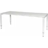 Schaffenburg Verstelbaar Bureau - Domino 200x80 wit - wit frame