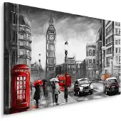 Karo-art Schilderij - Mooi overzicht van Londen, print op canvas, premium