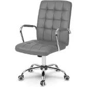 Sofotel Benton – Luxe Bureaustoel – Grijs Eco-leder
