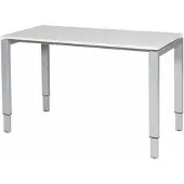 Schaffenburg Verstelbaar Bureau - Domino 120x60 wit - alu frame