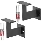 Sotech 2 x leuningbevestiging, staal, zwart, plat, 90°, 63x81x78 mm