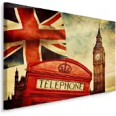 Karo-art Schilderij - Symbolen, van Londen Engeland, premium Print, 5 maten