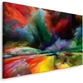 Karo-art Schilderij - De Weg in Abstractie, Print op Canvas, Premium Print