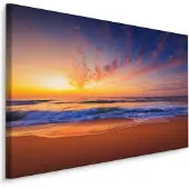 Karo-art Schilderij - Wolken boven zee, multi-gekleurd, premium print