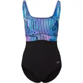 Speedo Shaping Contoureclipse Printed Swimsuit Blauw UK 34 Vrouw