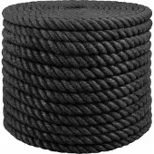 vidaXL Jute Touw 20 mm Zwart 100% Tossa jute