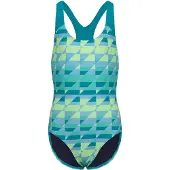 Speedo - Kid's Print Splashback One Piece - Badpak 128, turkoois