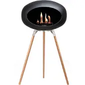 Le Feu Ground Wood Haard Bio Ethanol - Zwart/Oak Soaptreated