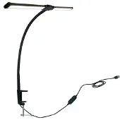 Relaxdays Klembare bureaulamp LED, 61 cm, zwart-zilver
