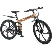 Thunder Voltouri Opvouwbare Mountainbike 26" - Shimano 21 Versnellingen, Dubbele Vering, Schijfremmen
