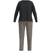 Tom Tailor Pyjama bruin / cappuccino / zwart