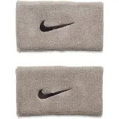Nike Swoosh Dubbelzijdige Polsbanden (Matte Zilver/Zwart, OSFM)