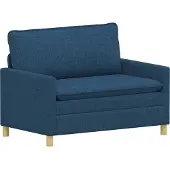 vidaXL Bank Blauw 126 x 81 x 87,5 cm Stof