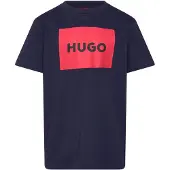 HUGO Shirt marine / bloedrood / zwart