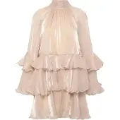 Gina Tricot mini-jurk in laagjeslook model 'Flowy frill'