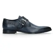 Black Label Donkerblauwe gespschoenen van leer | Maat 46