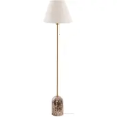 Globen Lighting Vloerlampe , Gino, Beige, Woonkamer, Stof, Designer