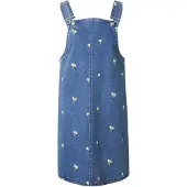 Pieces Overgooier 'PCFlora' blauw denim / lichtgeel / lichtgroen / wit