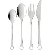 Gense Pantry Bestek Set Mat Roestvrij Staal 16 Stuks, Bestek, Zilver