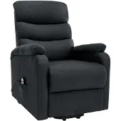 vidaXL Sta-op-massagestoel stof donkergrijs
