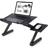 INF Slim verstelbare laptoptafel 17 inch Zwart