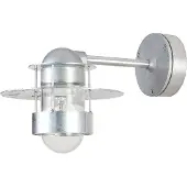 Louis Poulsen Wandlamp buiten Albertslund, dimbaar, alu / grijs / zink, Aluminium, Design, Wandlamp buiten