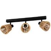 Eglo Opbouwspot Keelby - Natuur - Zwart - 3xe14