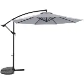 Central Park Zweefparasol - Daze - Diameter 290cm - Middengrijs - Staal Kantelbaar