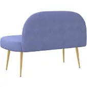 vidaXL Gevuld bankje met rugleuning Spijkerblauw 110 x 60 x 76 cm