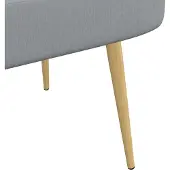 vidaXL Gevuld bankje met rugleuning Lichtgrijs 110 x 60 x 76 cm