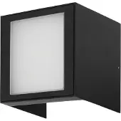Loom Design LED-wandlamp buiten Una, zwart, Aluminium, Modern, LED wandlamp buiten