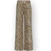 Vingino Extra wide leg Jeans Cassie leopard Meisje Bruin 152